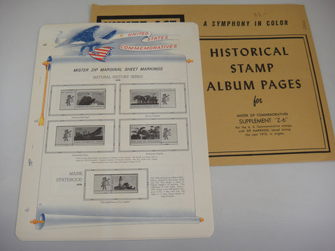 White Ace 1970 Mister Zip Commemorative Singles Supplement Z-6 NOS