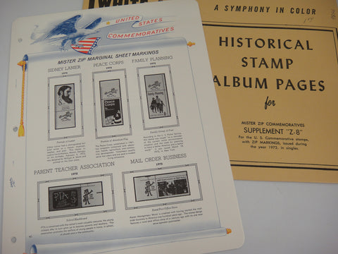 White Ace 1972 Mister Zip Commemorative Singles Supplement Z-8 NOS