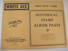 White Ace 1977 Mister Zip Commemoratives Stamp Supplement Z-13 NOS