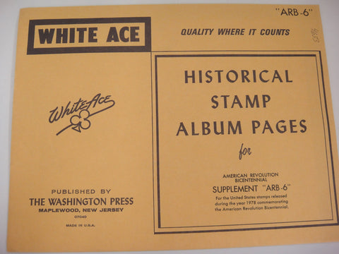 White Ace 1978 American Revolution Bicentennial Supplement United States ARB-6