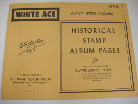 White Ace 1986 Great American Series Supplement United States GAS-2