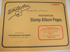 White Ace 1989-1991 Great Americans Series Stamp Supplement United States GAS-5