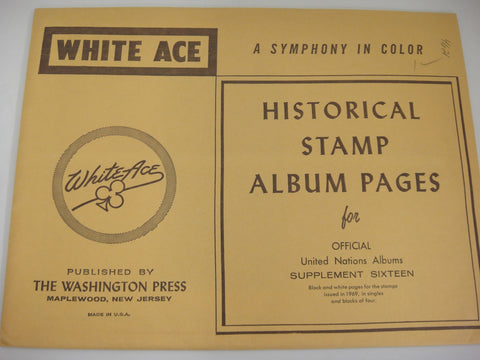 White Ace 1969 United Nations Official Singles & Blocks of Four Album Supplement 16 NOS