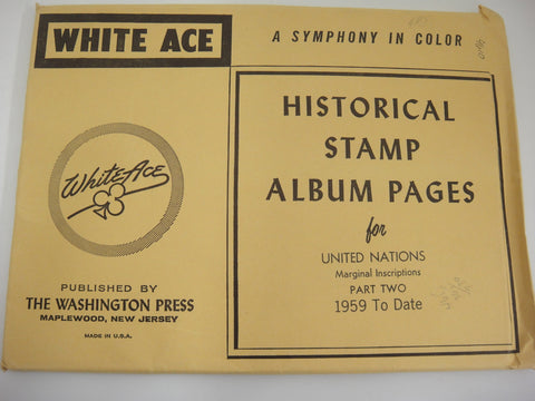 White Ace United Nations Marginal Inscription Blocks Supplement 1959-1966 Part 2 NOS