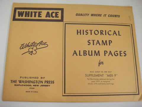 White Ace 1977 Mail Early Marginal Blocks Supplement United States MEB-9