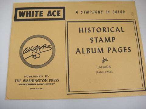 White Ace 10 Blank Supplement Pages Canada New Old Stock