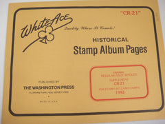 White Ace 1992 Canada Regular Issues Singles Stamp Album Supplement CR-21