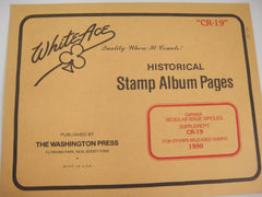 White Ace Canada 1990 Regular Issues Stamp Album Supplement CR-19