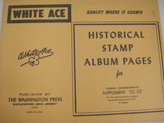 White Ace Canada 1977 Commemorative Singles Stamp Supplement CC-22 NOS
