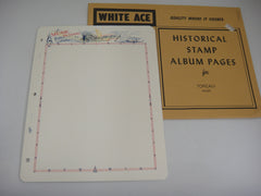 White Ace 12 Blank  Music On Stamps Supplement Pages NOS