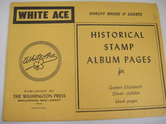 White Ace Queen Elizabeth II Silver Jubilee 10 Blank Pages