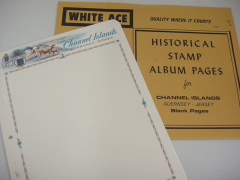 White Ace 10 Blank Supplement Pages for Guernsey-Jersey Channel Islands