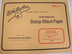 White Ace 1987 United States Regular Issue Singles Coil Pairs Stamp Supplement RSC-11 NOS