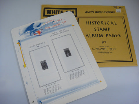 White Ace 1984 Commemorative Plate Blocks Supplement United States PB-36