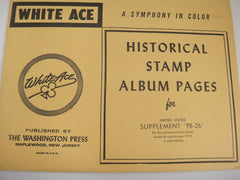White Ace 1974 United States Commemorative Plate Blocks Complete Supplement PB-26