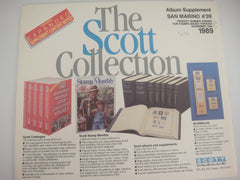 Scott 1989 San Marino Specialty Stamp Album Supplement 39 328S089 NOS