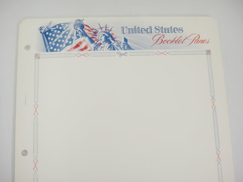White Ace 10 Blank Supplement Pages Booklet Pane United States New Old Stock