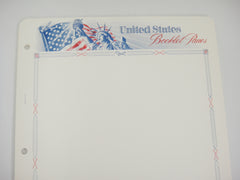 White Ace 10 Booklet Pane Blank Supplement Pages United States New Old Stock