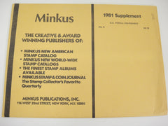 Minkus 1981 United States Postal Stationery Supplement 2 New Old Stock