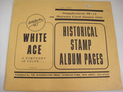 White Ace 1985 United States Bureau Souvenir Card Issues Album Supplement BC-14