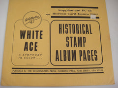 White Ace 1984 United States Bureau Souvenir Card Issues Album Supplement BC-13