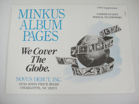 Minkus Postal Stationery Stamp Supplement 15 United States 1994 MUSP94
