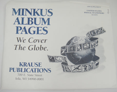 Minkus Postal Stationery Stamp Supplement 20 United States 1999 MUSP99