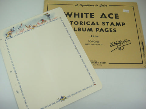 White Ace 10 Blank Supplement Pages Birds and Insects United States