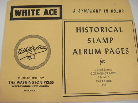 White Ace 1971 United States Commemorative Singles Part 4 Supplement H