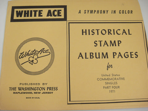White Ace United States 1971 Commemorative Singles Part 4 Supplement H