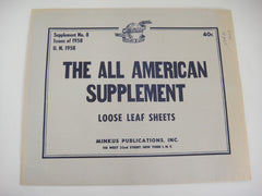 Minkus 1958 All American Stamp Album Supplement 8 with U.N. New Old Stock