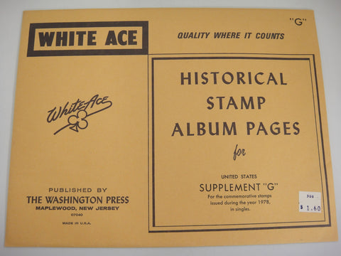 White Ace 1978 United States Commemorative Singles Supplement G