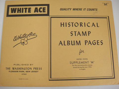 White Ace 1984 United States Commemorative Singles Supplement M