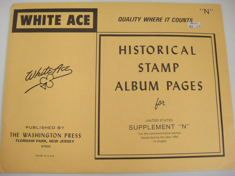 White Ace 1985 United States Commemorative Singles Supplement N