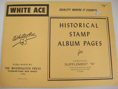 White Ace 1985 United States Commemorative Singles Stamp Supplement N