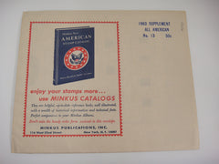 Minkus 1964 All American Stamp Album Supplement U.S. & U.N. No. 14 New Old Stock