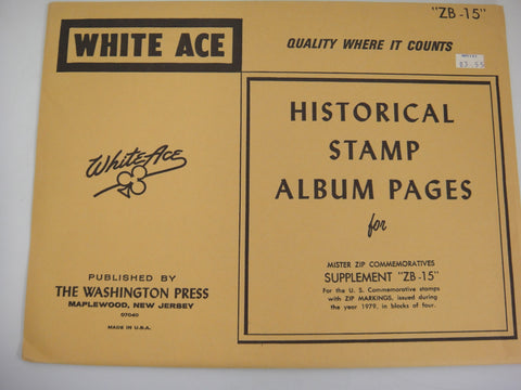 White Ace 1979 Mister Zip Commemoratives Blocks of Four Supplement ZB-15