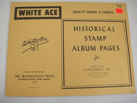 White Ace 1983 United States Commemorative Stamps in Blocks of 4 Supplement KB