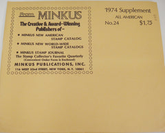 Minkus 1974 All American Complete Stamp Supplement #24 United States MAA074 NOS