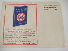 Minkus 1969 United Nations Stamp Album Supplement #14 New Old Stock