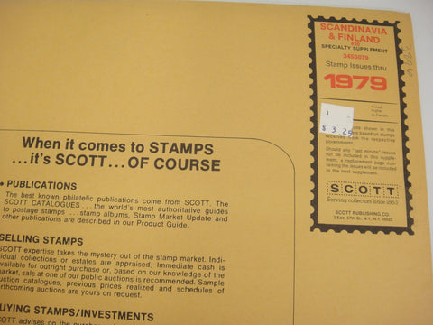 Scott 1979 Scandinavia & Finland Specialty Supplement 30 #345S079