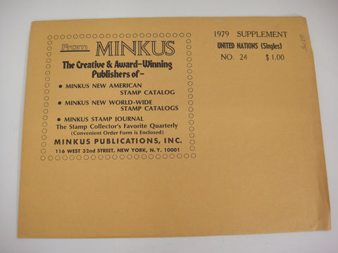 Minkus United Nations 1979 Singles Stamp Album Supplement #24