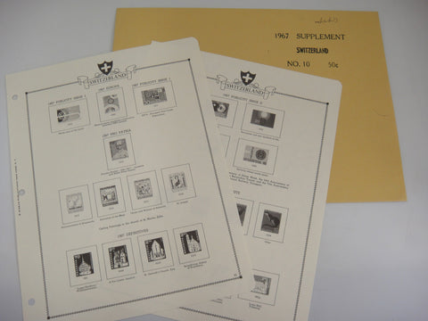 Minkus 1967 Switzerland Stamp Album Supplement 10