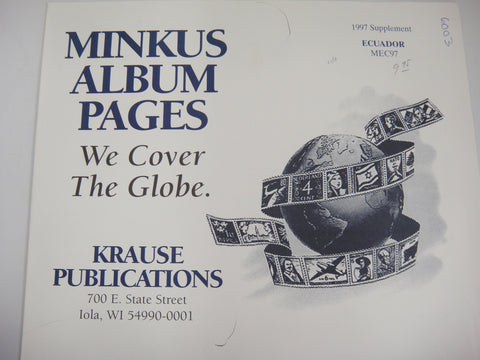 Minkus 1997 Ecuador Stamp Album Supplement MEC97 New Old Stock