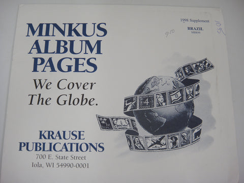 Minkus 1998 Brazil Stamp Album Supplement MBR98 NOS