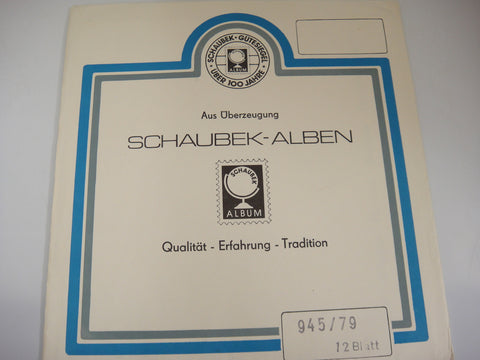 Schaubek Cuba Kuba 1979 Standard Stamp Album Supplement 945/79