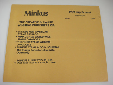 Minkus Scandinavia 1982 Stamp Album Supplement #23 New Old Stock