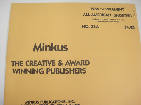Minkus All American Stamp Supplement 35A (Short Version) United States 1985