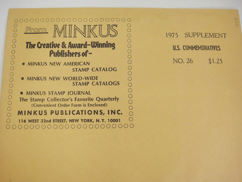 Minkus 1975 United States Supplement #26 Commemoratives New Old Stock