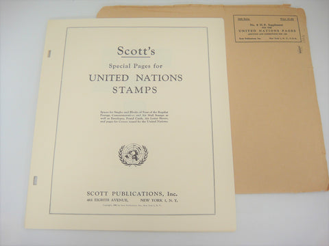 Scott 1959 National H.P. Supplement 8 United Nations New Old Stock